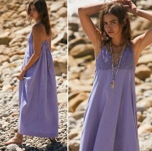 Free People Crochet Lovey Maxi Dress